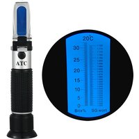 Handheld Beer Brix Refractometer Sugar Concentration Meter 0-32% Brix 1.000-1.120 Sugar Tester Brewing Wine Fruits Grapes