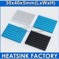 30x40x5mm Silver / Black / Blue Aluminum Cooling Heatsink Cooler With Thermal Double Sided Pad Applied Heat Dissipation Radiator