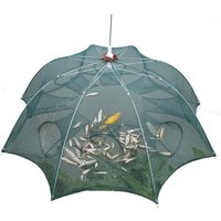 High Strength 4-28 Holes Automatic Hand Fishing Net Shrimp Cage Fish Trap Cast Nets Cast Fold Crab Fishing Network Outdoor Net