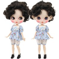 ICY DBS Blyth poupée 1/6 jouet peau blanche corps articulé bjd cheveux noirs visage mat avec sourcil poupée personnalisée 30 cm