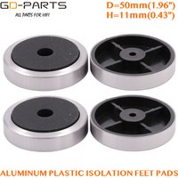GD-PARTS 50*11mm Aluminum Plastic Amplifier Foot Feet Speaker Computer CD DVD Chassis Isolation Stand Base Pads Pack of 4PCS