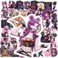 10/30/50PCS Game LOL KDA Anime Stickers for Laptop Water Bottle Skateboard Scrapbooking Waterproof Kids Decal Sticker Packs