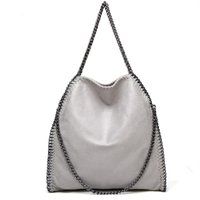 Fashion New Women's Chain Shoulder Bag Large Capacity Crossbody Tote Bag Female Foldable Solid Color Handbags Shopping Bags
