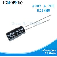 10pcs 400V4.7UF 6*13MM 4.7UF 400V 6*13 new aluminum electrolytic capacitor