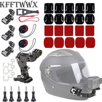 Kit d'accessoires pour GoPro Hero 13 12 11 10 9 8 7 Black Silver 6 5 4 3 2 DJI Osmo Actio, support de menton pour casque de moto pour Insta360