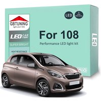 6Pcs LED Interior Light Bulb Kit For Peugeot 108 2015 2016 2017 2018 2019 2020 Car Reading Dome Trunk Vehicle Indoor Lamp Canbus