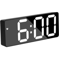 Acrylic/Mirror Digital Alarm Clock Voice Control (Powered By Battery) Table Clock Snooze Night Mode 12/24H Electronic LED Clocks