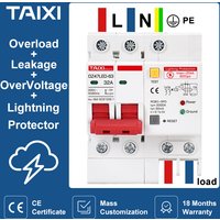 SPD Residual Current Circuit Breaker With Overload RCD RCBO RCCB With Lightning Protection MCB Leakage Surge Protector