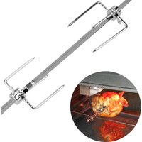 2pcs/set Charcoal Chicken Grill Rotisserie BBQ Forks Rotisserie Meat Fork Stainless Steel BBQ Forks
