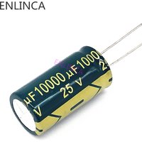 5pcs/lot 25V 10000UF Low ESR high frequency aluminum electrolytic capacitor size 18*35 10000UF25V 20%
