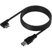 Angled USB 3.0 to Micro-B Cable 2.5M Braided Micro USB 3.0 Cable for WD,Seagate,LaCie, Toshiba External Hard Drive,SSD,Camera