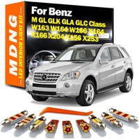 MDNG Canbus For Mercedes Benz M GL GLK GLA GLC Class W163 W164 W166 X164 X166 X204 X156 X253 Car LED Interior Dome Map Light Kit