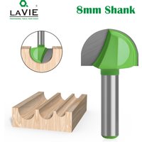 LAVIE 1pc 8mm tige boule nez fraise nez rond crique CNC fraise rayon noyau boîte carbure monobloc routeur Bit outils C08042