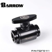 Barrow PC Water Cooling Fitting Hand Mini Valve Double Female Black Silver White G1/4 Inch TQFS-V1