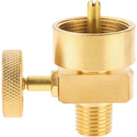 Propane 1LB Tank Disposal Cylinder Gas Bottle Refill Adapter w/ 1/4" NPT Male x 1"-20 Female Throwaway Cylinder for Stove Grill
