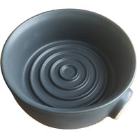 Dscosmetic Wide mouth spiral black ceramics shaving bowl for man wet shaving