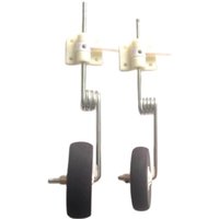 1Set Model Fixed Wing Airplane Dia 55/60mm Front Wheel Steering Landing Gear Assembly Dia. 3/4mm Steel Wire Undercarriage Kits