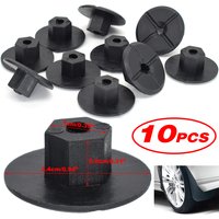 10x 4mm Fastener Nut Cover For Mercedes Benz BMW Fender Mud Flaps Splash Guard Wheel Arch Bumper Panel Retainer Unthreaded Clips