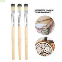 3Pack Nylon Watch Spare Parts Movement Craft Cleaning Brush Kit Watchmaker Repair Tool With Soft Hair Wood Handle