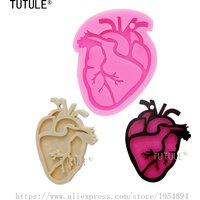Human Heart Fondant or silicone mold,Resin Mold,clay mold,Human Heart Halloween Chocolate Mold,Polymer keychain Necklace mould