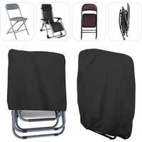 Folding Chair Cover Stacking Patio Chair Cover Oxford Fabric Waterproof Protective Cover Patio Outdoor Veranda