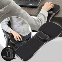 Arm Rest Adjustable Mouse Pad with Wrist Support Armrest Wrist Rest Attachment Arm Pad Extension Platform Tray for Desk Chair