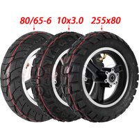 10 Inch Wheels for Kugoo M4 Pro Folding Electric Scooter 10x3 Inch Off-road Inner Outer Tire with Alloy Rims 255x80 Tyre 80/65-6