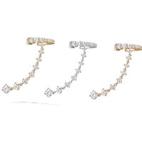 5A Sparking Bling Cubic Zirconia Link Chain Long Women Girl Earring Fashoin CZ Jewelry 2026 New