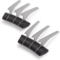 2Pcs Slash Serve BBQ Meat Pulled Pork Shredder Claws Set of Two Barbecue Tools Stainless Steel Meat Shredder Fork Claws Black