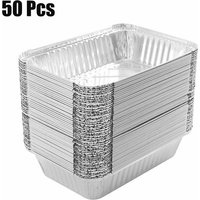 50pcs Disposable BBQ Drip Pans Aluminum Foil Grease Drip Pans Recyclable Grill Catch Tray For Weber Outdoor Supplies