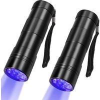 UV Ultra Handheld Black Light Waterproof Blacklight Flashlight 12 Led 395nm Mini Light Lamp Torch Detector for Pets Urine Stains