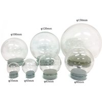 Promotional Gift 45/65/80100/120 mm Diameter DIY Empty glass snow globe Crystal Ball Glass Birthday Wedding Valentine's Day