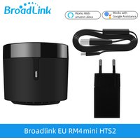 Broadlink RM4 Mini Interrupteur intelligent IR Wifi, télécommande universelle, contrôleur, capteur HTS2, compatible Alexa Google Home Assistant