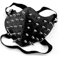 Black Cotton Leather Winter Warm Mask and glasses Fashion Punk Motorcycle Biker Cosplay Anti-Dust Sports Mask