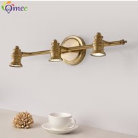 Vintage Bathroom Mirror Lights LED Vanity Wall Lamp 2/4heads Bronze Bedroom Makeup Mirror Front Lamps Hotel Home Indoor Lighting