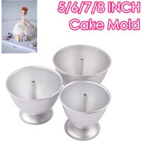 5/6/7/8 Inches Princess Doll Girl Skirt Cake Mold Aluminium Metal Moldes Cake Pan Tin DIY Baking Wedding Decoration Detachable
