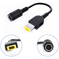 OULLX 7.9*5.5mm Round Jack to Square Plug End Adapter Pigtail Charger Power Adapter Converter Cable For IBM Lenovo Thinkpad