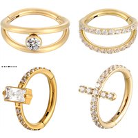 New G23 Titanium Piercing High Quality CZ Nose Ring Earrings 8/10/12mm Body Jewelry 16G ASTM f136 Titanium Nose Septum Piercings