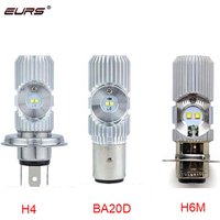 1PCS H4 HS1 H6 H6M BA20D Led Motorcycle Headlight Bulb Fog Light Hi Lo Lamp ATV Scooter Accessories Moto Electric Car Light