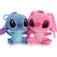 Disney Cartoon Anime Lilo Stitch Plush doll toy Stitch stuffed plush toy Bag keychain pendant Girl kids birthday Xmas gifts