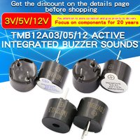 10pcs Active Buzzer 3V/5V/12V TMB12A03 TMB12A05 TMB12A12 Magnetic Long Continous Beep Tone 12095 12*9.5mm Mini Plug Speaker