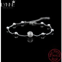 Hot Sale Fashion 925 Sterling Silver Anklet Chain Hollow Ball Pendant Anklets Bracelet Chain For Women's Wedding Jewelry Gift