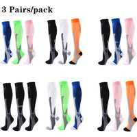 3 Pairs Men Women Compression Socks Fit Sports Compression Socks For Anti Fatigue Pain Relief Knee Prevent Varicose Veins Socks