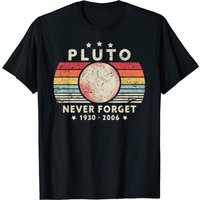 2023 T Shirt Männer Sommer Tops Tees Männlich Nie Vergessen Pluto Retro Stil Lustige Raum Wissenschaft 80030