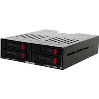 4 Bay 2.5” SATA Hard Drive Mobile Rack Mount for 5.25" Drive Bays for HDD SSD Enclosure w/Led Indicator Built-In Fan