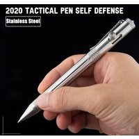 New Self Defense Stainless Steel Tactical Pen Bolt Switch Emergency Glass Breaker Outdoor Survival Protector EDC Tool Gift
