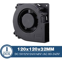 120MM Turbo Blower Fan 5V 12V 24V DC Female Connector 12cm 120x120x32mm 12032 Centrifugal Cooling Fan AC 100V 220V 240V Blowers