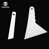 WUTA White Plastic Glue Spreader Glue Applicator Sticks Leather Scraper Thin Gluing Gumming Board Essential Leather Crafts Tools