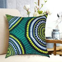The Green Moon-Capulana African Wax Print Pillow Case Printed Home Soft Throw Pillow African Wax Wax Pattern African