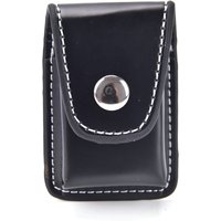 1Pc Black Windproof Cigarette Lighter Pouch Case Box Holder With Belt Loop Waist Bag High Leather Cover Men Box Holde
